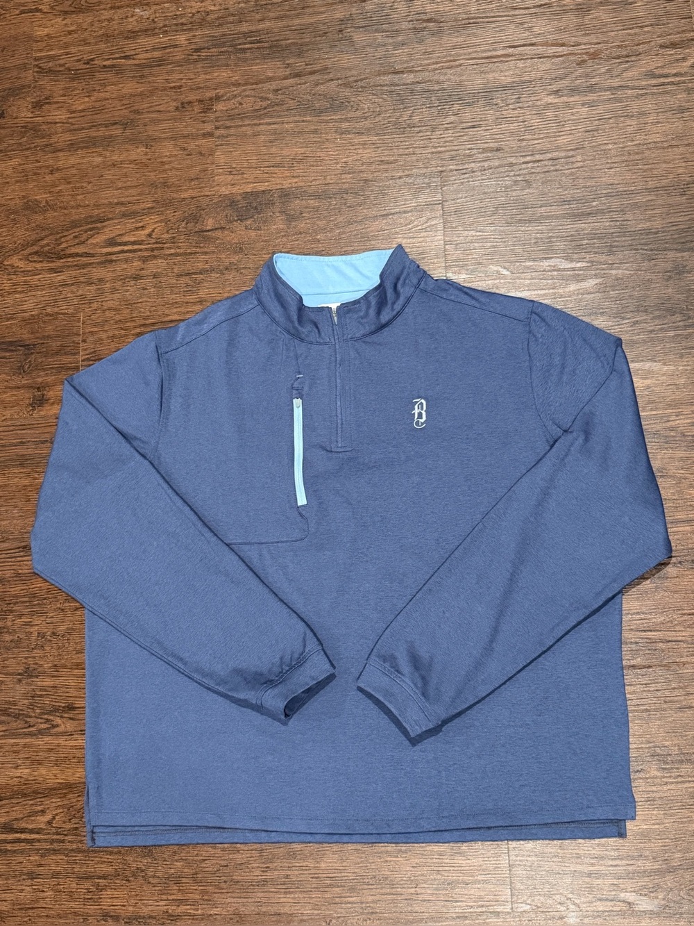 Peter Millar Mens Bowen Performance Quarter-Zip Blue Golf Pullover Size XXL - Picture 2 of 10